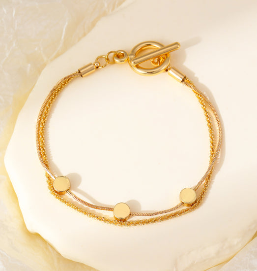 cacatoès Dotto Double Layer Bracelet in Gold