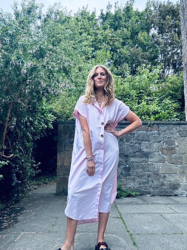 cacatoès Emily Shirt Dress in Pink Stripe (ONE SIZE)