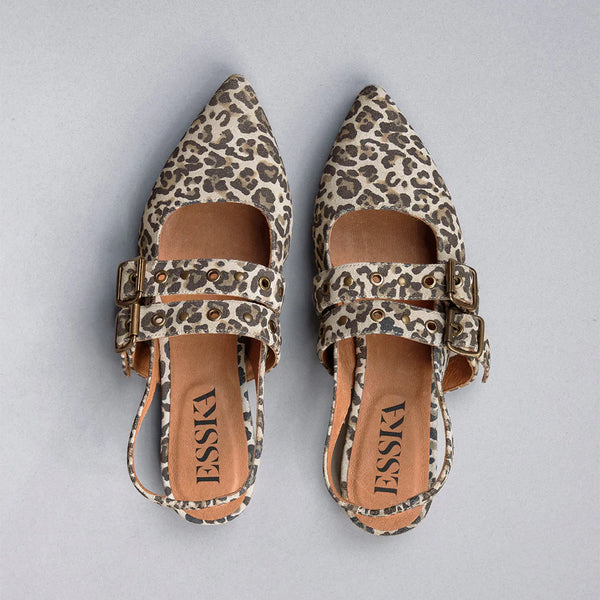 cacatoès Esska Hope Slingback Flats in Leopard