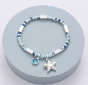 cacatoès Fari Gem & Star Charm Bracelets in Silver