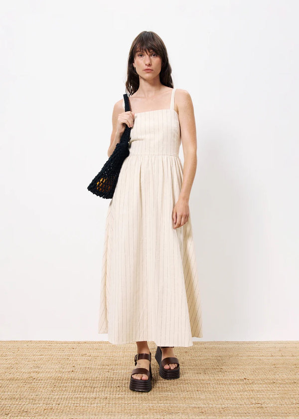 cacatoès Frnch Casey Dress in Creme Stripe