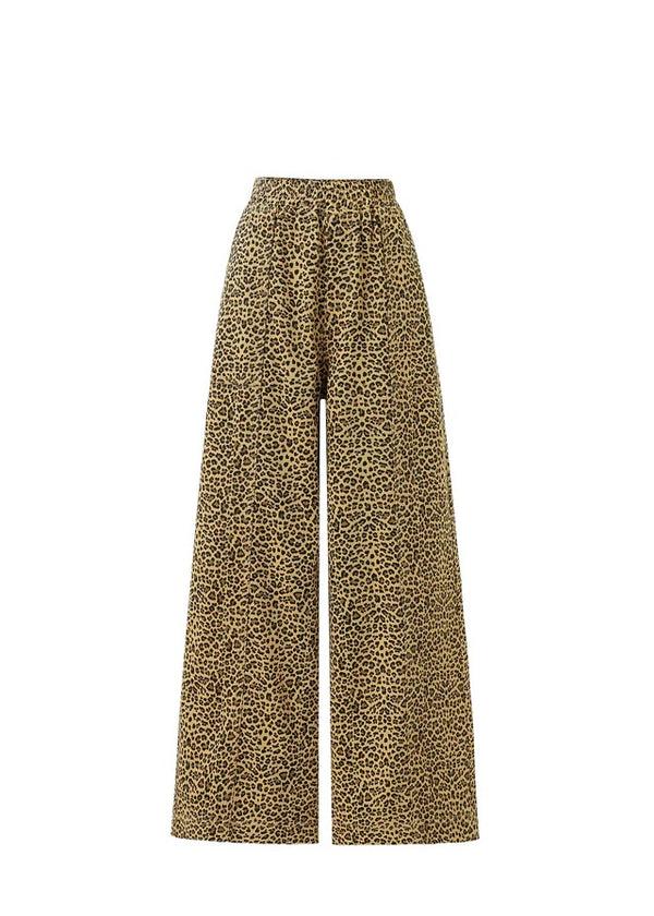 Cacatoès Frnch Cherin Denim Jeans In Leopard Print