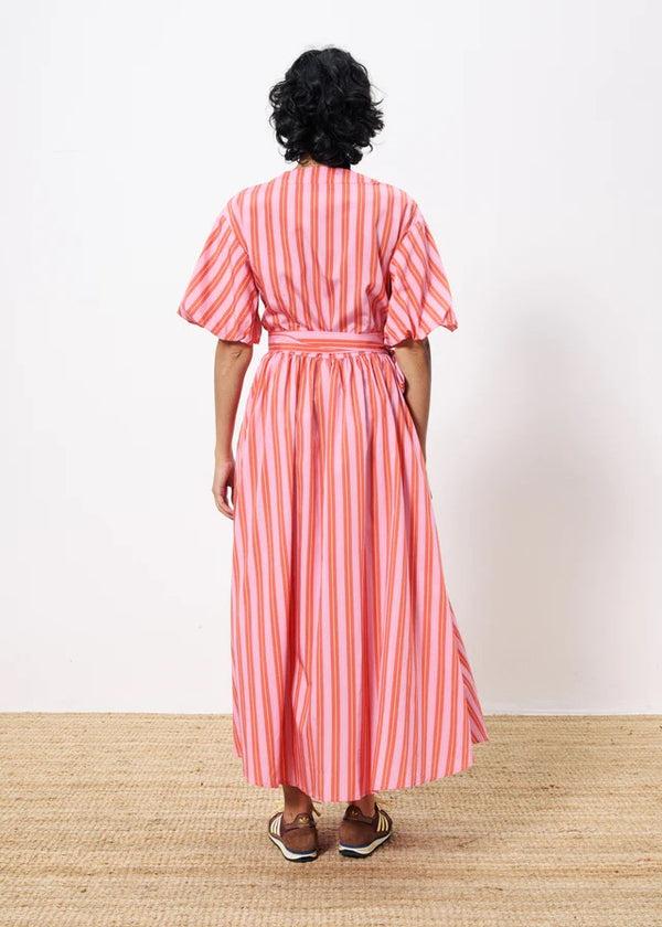 Cacatoès Frnch Edmonise Striped Dress In Rose Pink