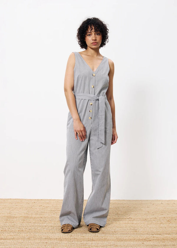 cacatoès Frnch Maddie Jumpsuit in Creme Stripe