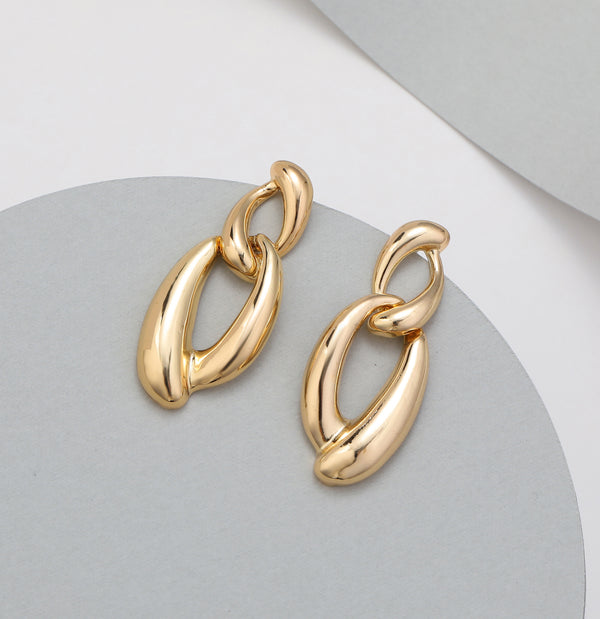 cacatoès Gold Drop Loop Earrings