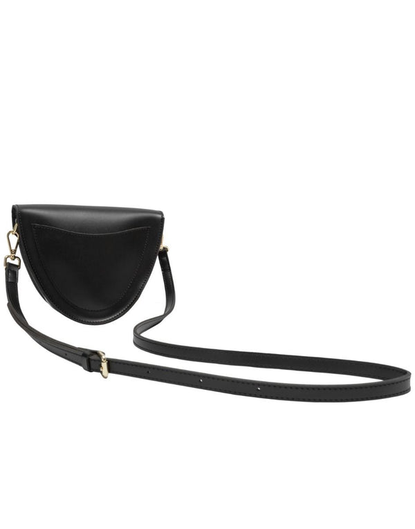 Cacatoès Half Oval Crossbody Bag In Black