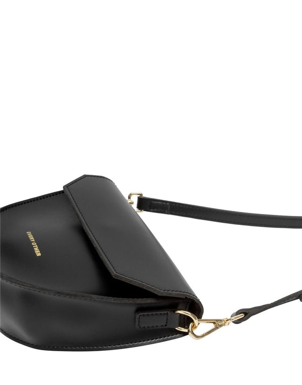Cacatoès Half Oval Crossbody Bag In Black