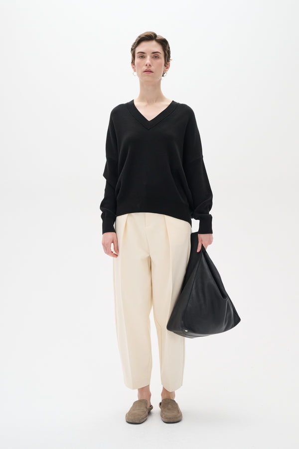 Cacatoès InWear Foster V-neck Pullover In Black