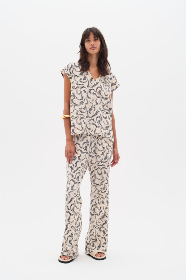 cacatoès InWear Yafa IW Printed Wide Leg Trouser