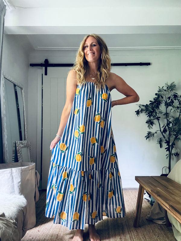 Cacatoès Jackie Lemon Print Dress (One Size)