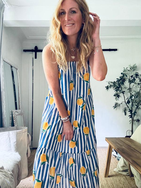 cacatoès Jackie Lemon Print Dress (One Size)