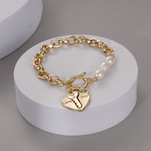 cacatoès Key To My Heart Bracelet In Gold