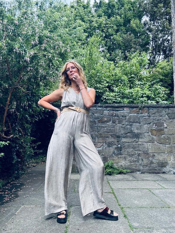 Cacatoès Lara Belted Jumpsuit (One Size)