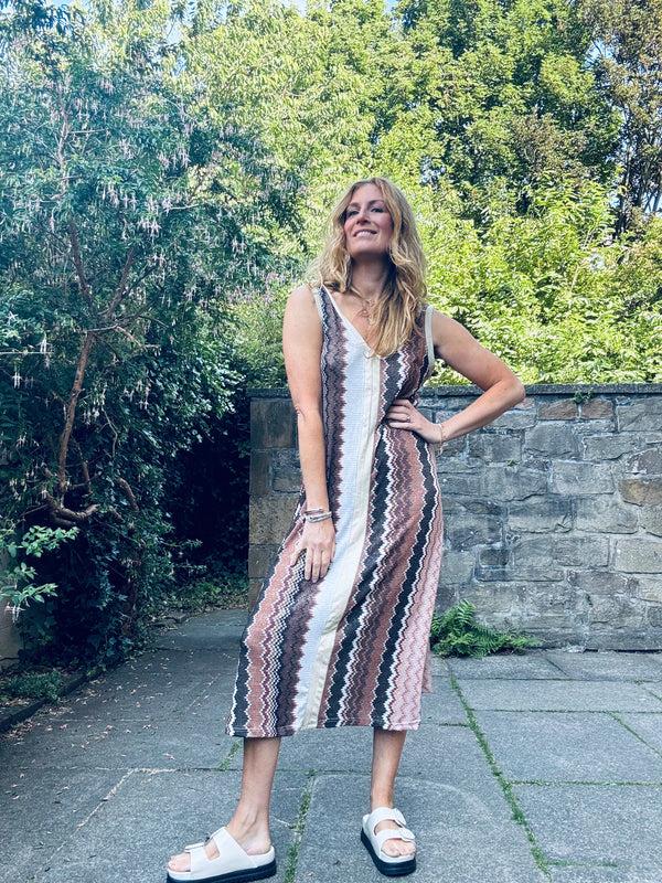 cacatoès Lily Missoni Dress in Brown (ONE SIZE)