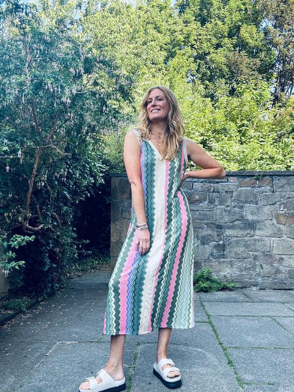 cacatoès Lily Missoni Dress in Green (ONE SIZE)