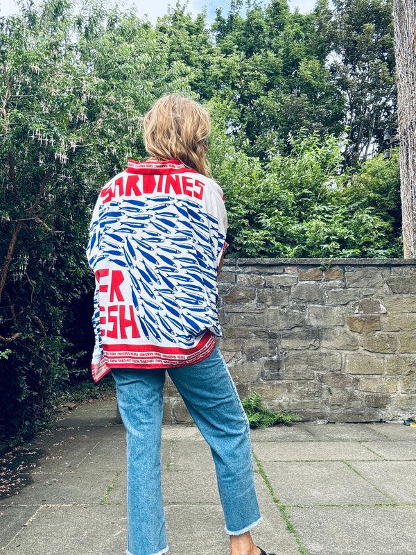 Cacatoès Marie Sardine Printed Shirt (ONE SIZE)