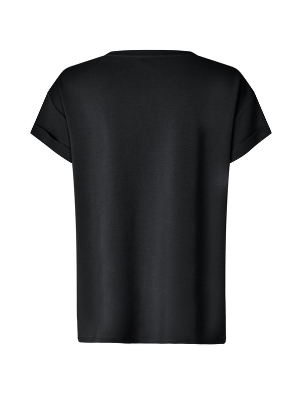Cacatoès MbyM Bosko Luxe V-Neck T-Shirt In Black