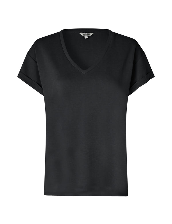 cacatoès MbyM Bosko Luxe V-Neck T-Shirt in Black