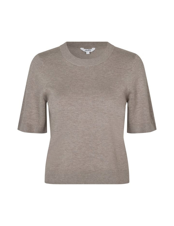 cacatoès MbyM Carla Short Sleeved Jumper in Fossil