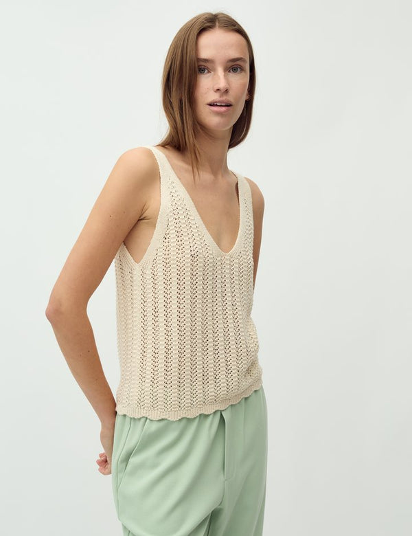 cacatoès MbyM Humita-M Knitted Top in Sugar