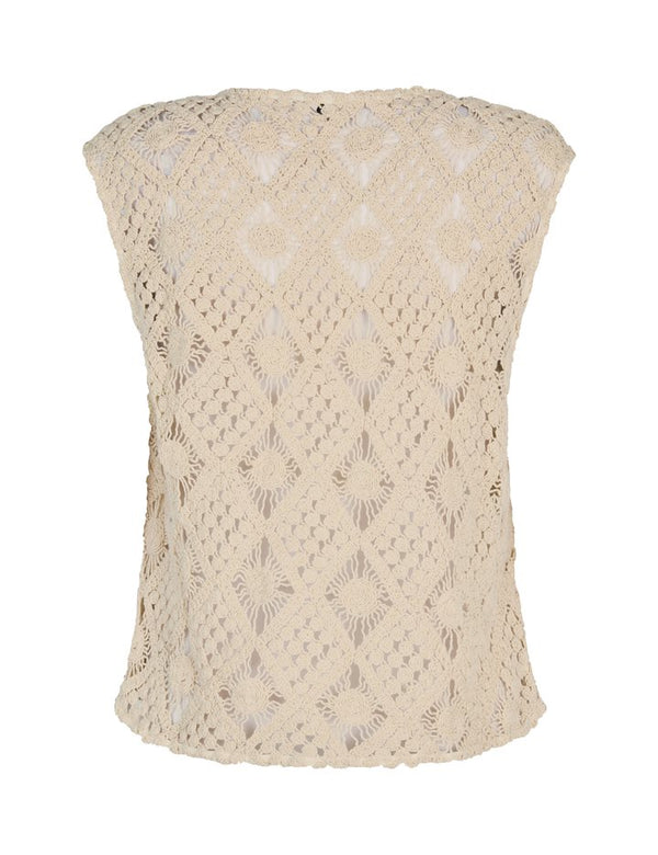 Cacatoès MbyM Pacha Avanna Crochet Top In Sugar