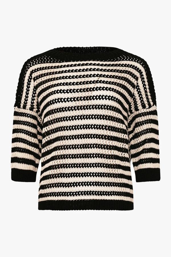 cacatoès Mimi Knit in Black Stripes