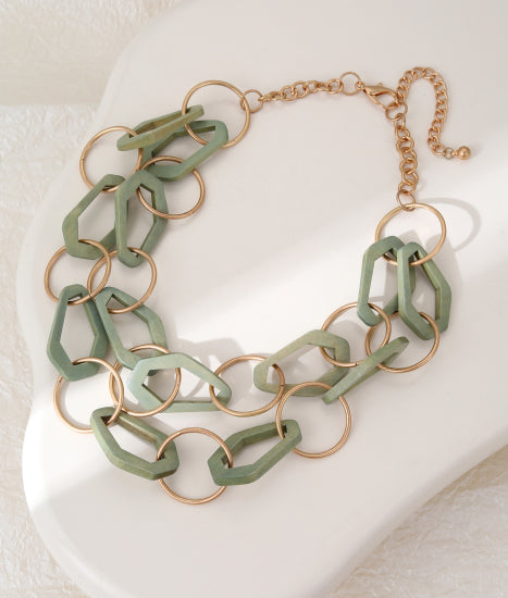 cacatoès Mina Chunky Clear Resin & Gold Chain (Copy)