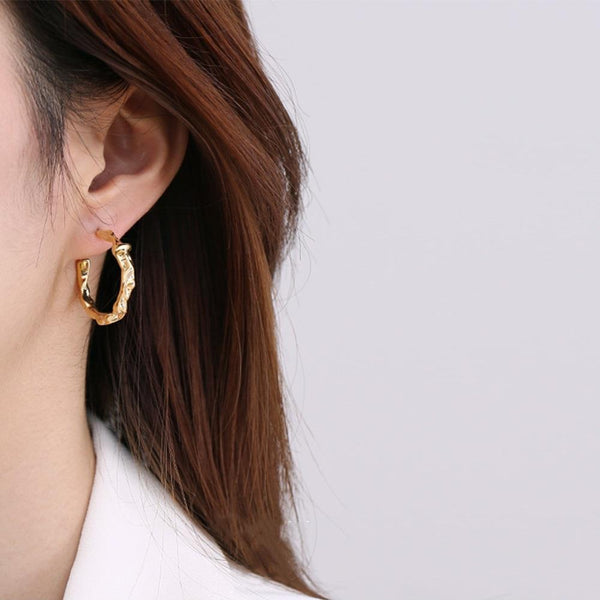 Cacatoès Moxie Molten Gold Hoop Earrings