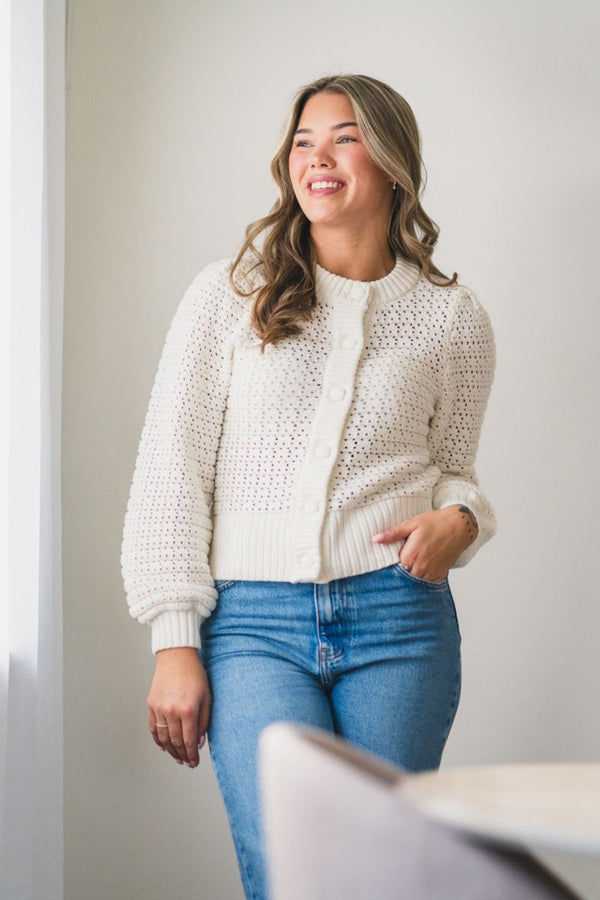 cacatoès MSCH Tinna Cardigan in Egret