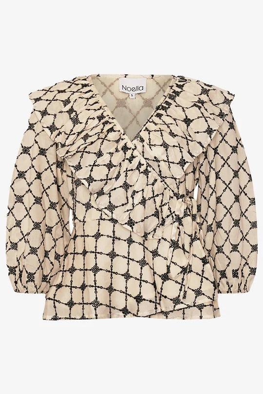 Cacatoès Noella Kolina Blouse Ivory Black Combo