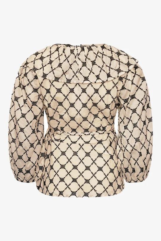 Cacatoès Noella Kolina Blouse Ivory Black Combo