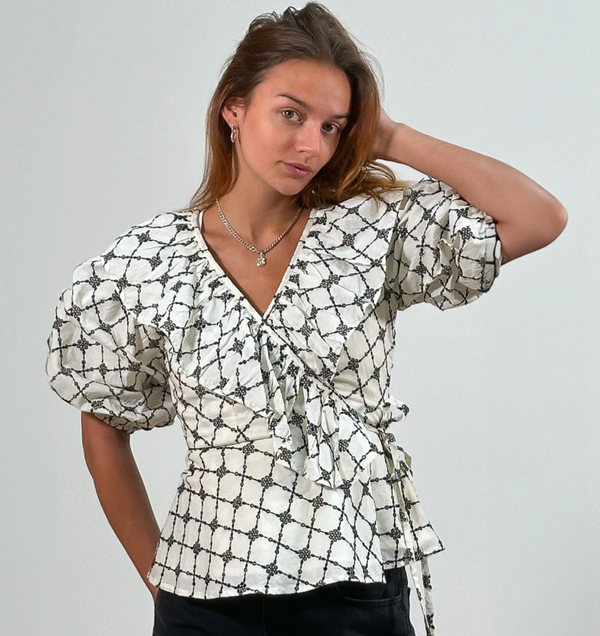 cacatoès Noella Kolina Blouse Ivory Black Combo