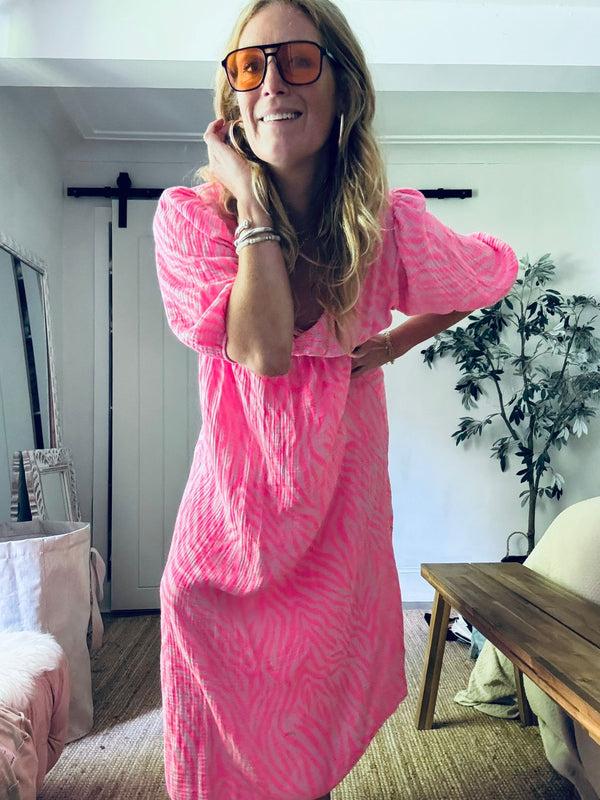 Cacatoès Nova Neon Animal Print In Pink (One Size)