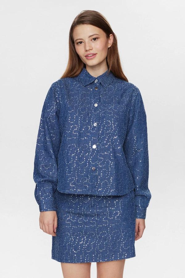 cacatoès Nujourney Denim Shirt - Medium Blue