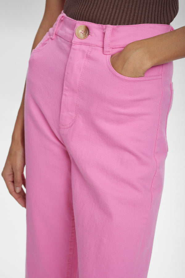 Cacatoès Nümph Nululu Cropped Jeans In Pink Cosmos