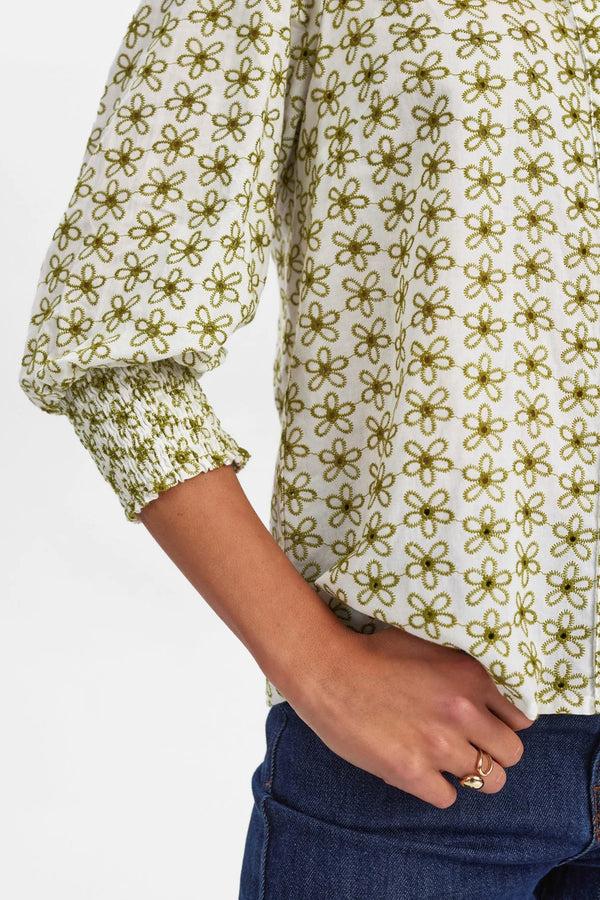 Cacatoès Nusiva Embroidered Shirt In Cloud Dancer