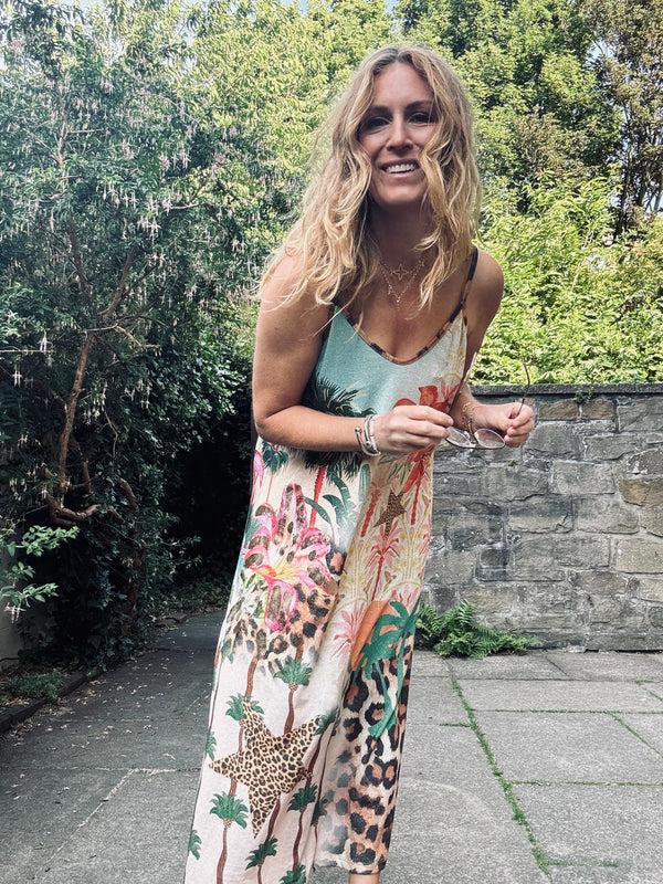 cacatoès Printed Lurex Dress (ONE SIZE)