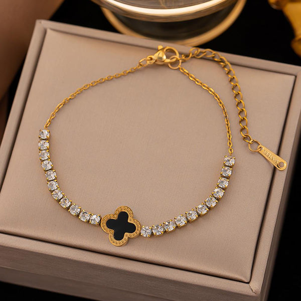 cacatoès Single Clover Bracelet In Black