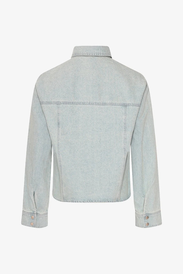 Cacatoès Terica Denim Shirt Jacket In Light Wash