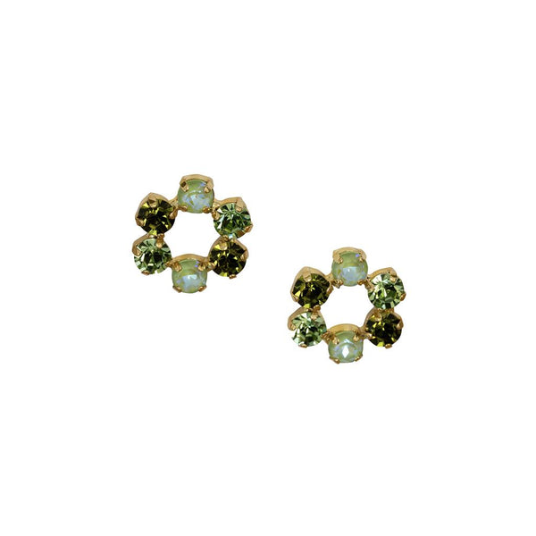cacatoès Tilda Gem Flower Hoop in Green & Gold