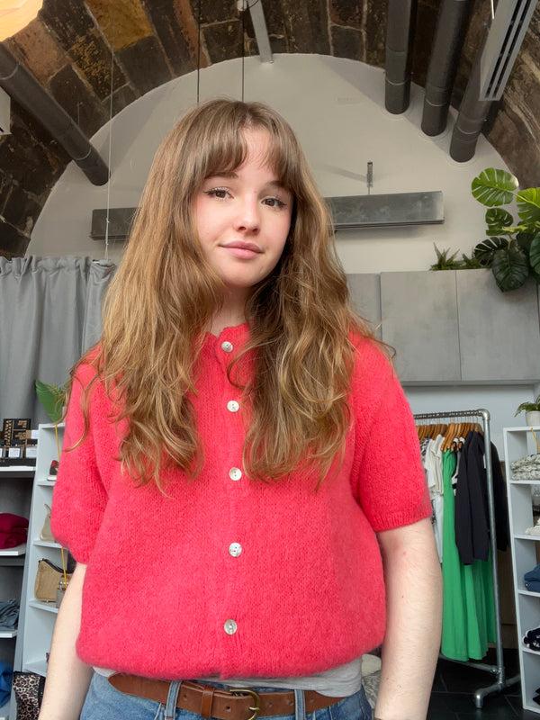 cacatoès Tilly Mohair Cardigan in Coral (ONE SIZE)