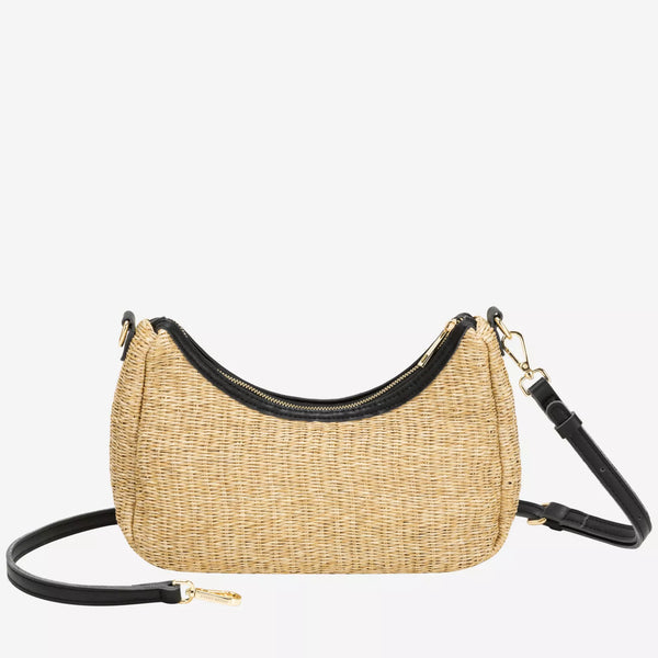Cacatoès Woven Rattan Bag In Black