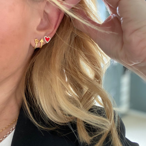 cacatoès Chambers & Beau Follow Your Heart Stud Earring in Gold