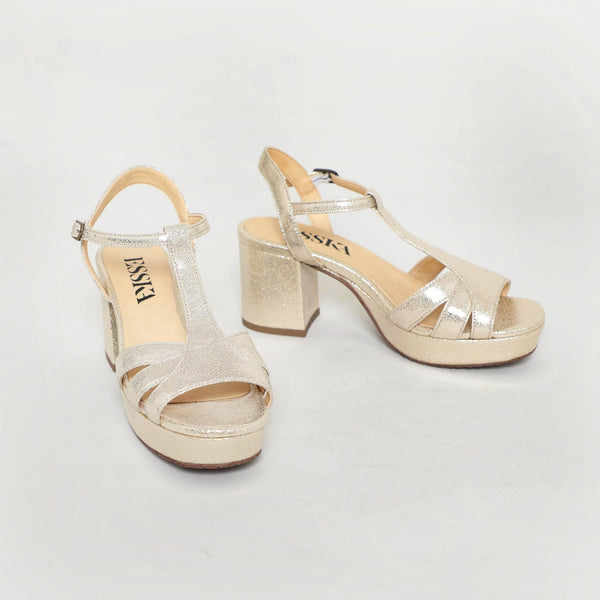 cacatoès Esska Vegan Leather Platinum Charlie Sandal