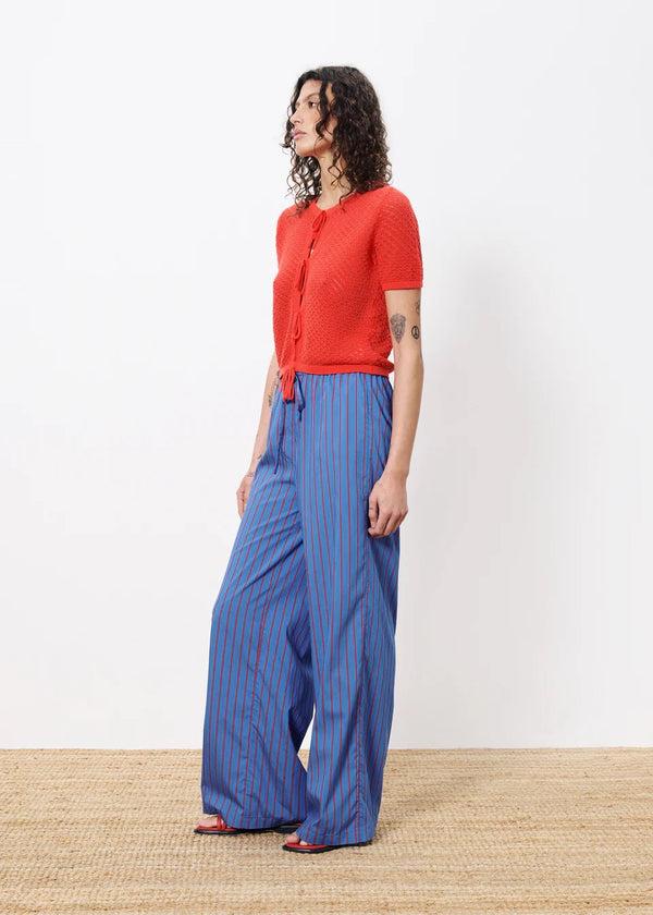 Cacatoès Frnch Edeline Striped Trouser In Electric Blue
