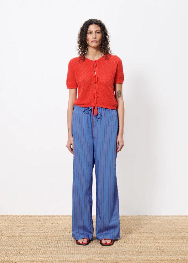 cacatoès Frnch Edeline Striped Trouser in Electric Blue