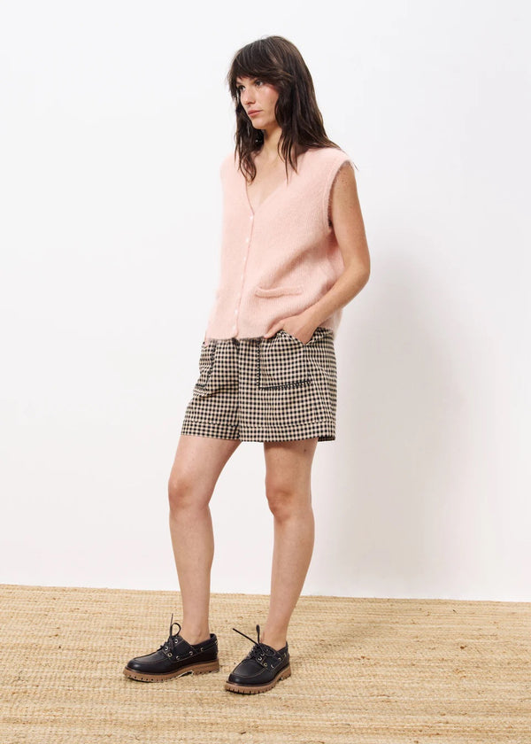 Cacatoès Frnch Meliza Knitted Waistcoat In Pale Rose