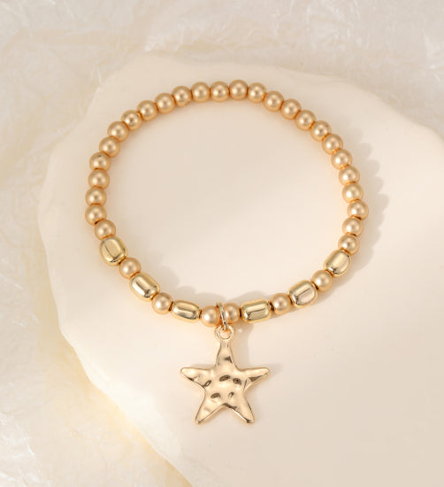 cacatoès Gleam Beaded Bracelet with Star Charm in Gold
