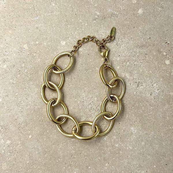 Cacatoès Gold Link Bracelet In Gold With Oval Links