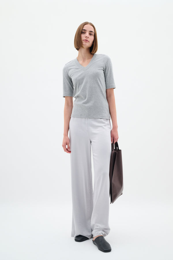 Cacatoès InWear Dagna V-Neck T-Shirt In Granite Melange